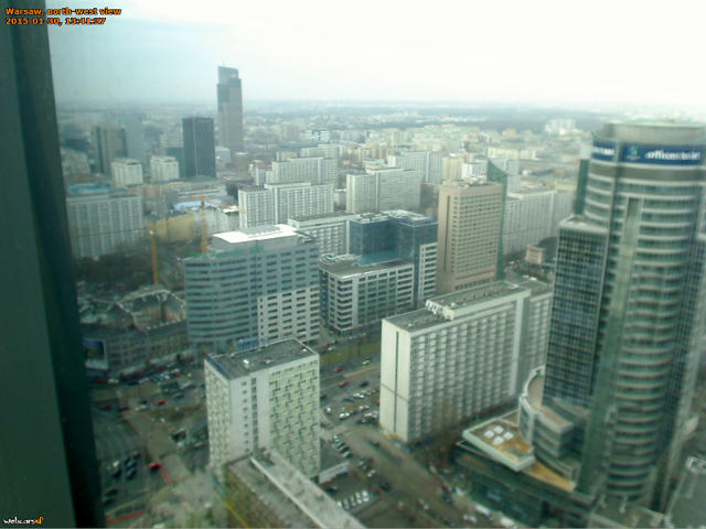 Panorama miasta Warszawa kamera