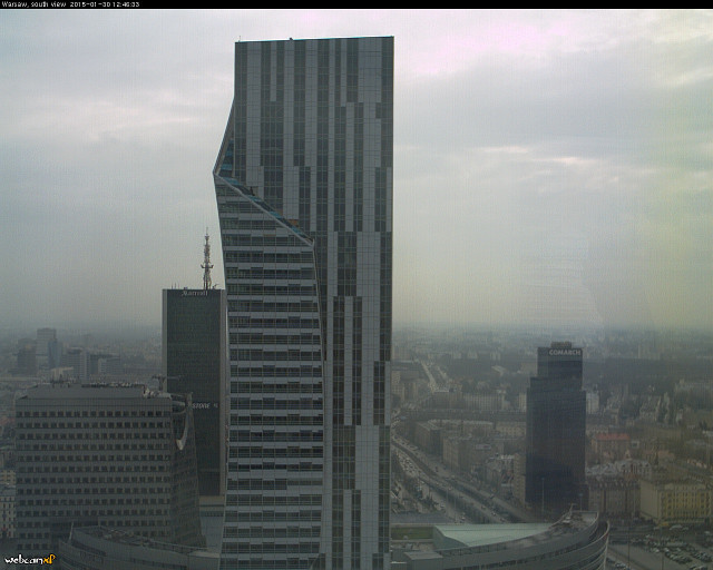Złota 44 Tower z kamery w Warszawie