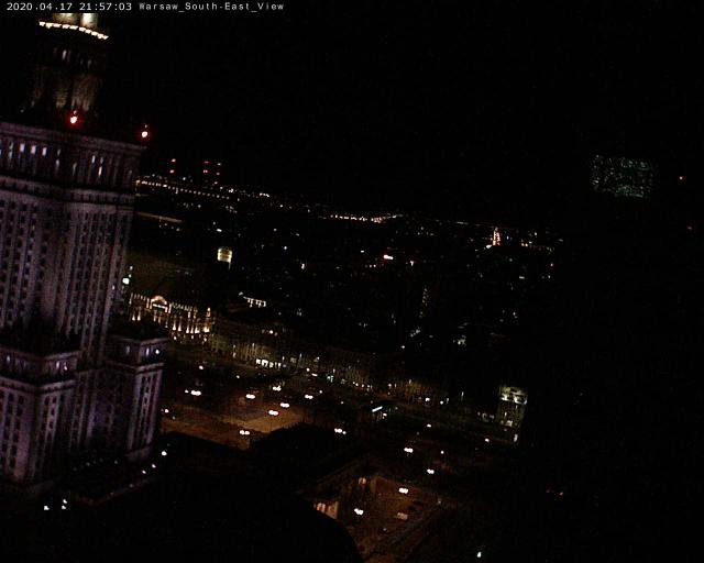 Widok z kamery na Warsaw Financial Center w Warszawie